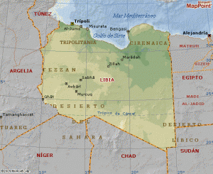 Mapa de Libia