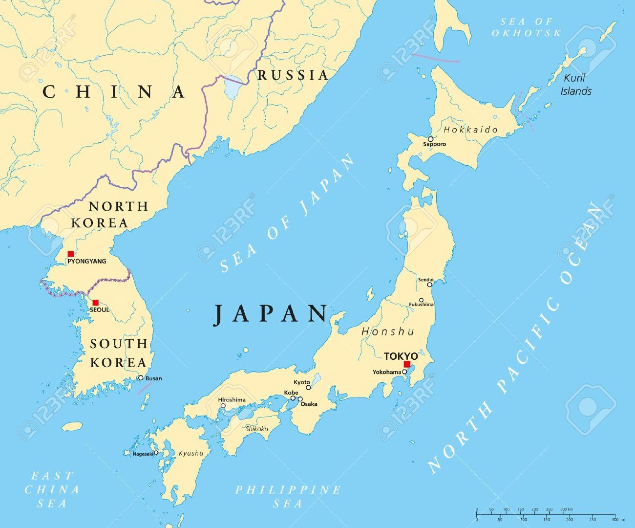 imagen que muestra mapa de Corea del Sur
