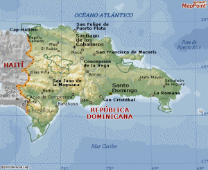 Imagen muestra mapa de República Dominicana