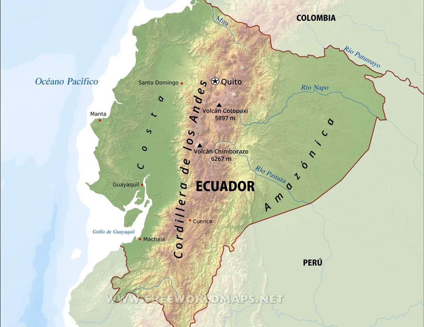 mapa de ecuador