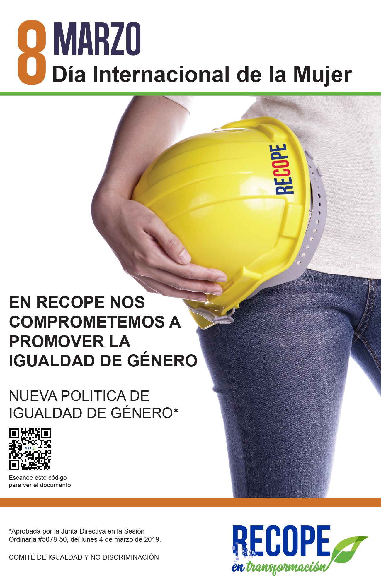Afiche sobre política de género