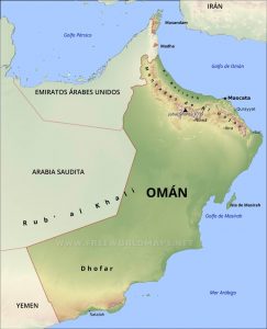 Mapa de Omán