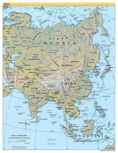 Mapa de Rusia-Siberia