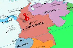 Mapa de Colombia y países vecinos