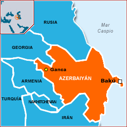 Mapa de Azerbaiyán