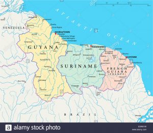 Mapa de Guyana