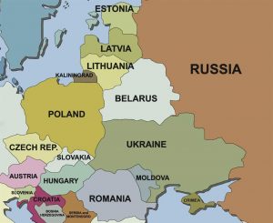 Mapa de Rusia y países vecinos