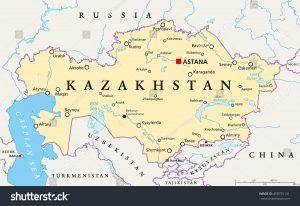 Mapa de Kazajistán